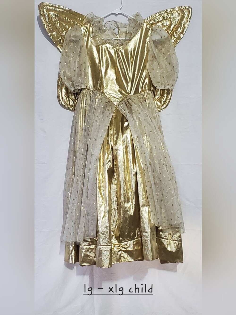 Gold Sparkle Fairy / Angel Costume Dress for Kids